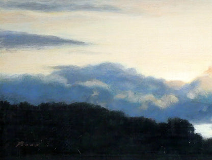 佐々木敏光「夕空」油絵・SM　拡大画像3