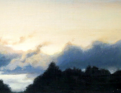 佐々木敏光「夕空」油絵・SM　拡大画像4