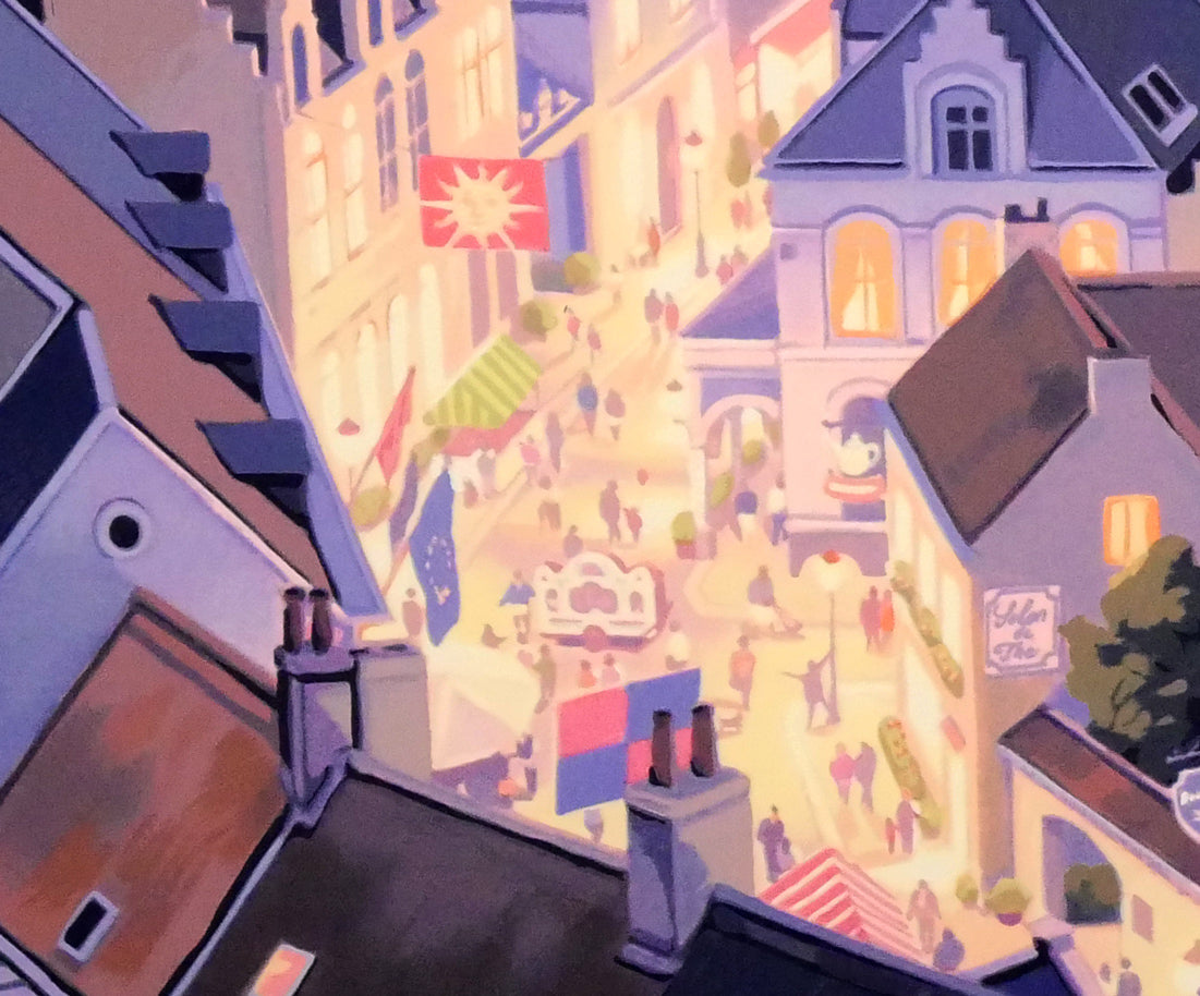 笹倉鉄平「パサージュ　デ　ルミエール　光の河」シルクスクリーン版画　拡大画像8