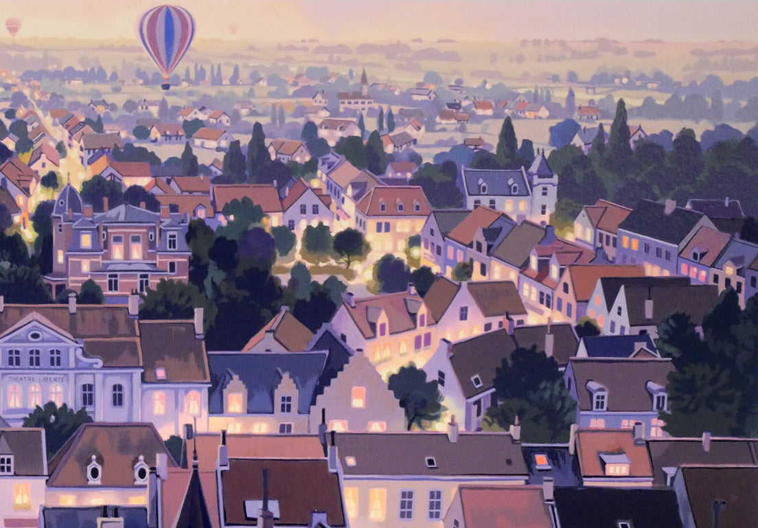 笹倉鉄平「パサージュ　デ　ルミエール　光の河」シルクスクリーン版画　拡大画像2