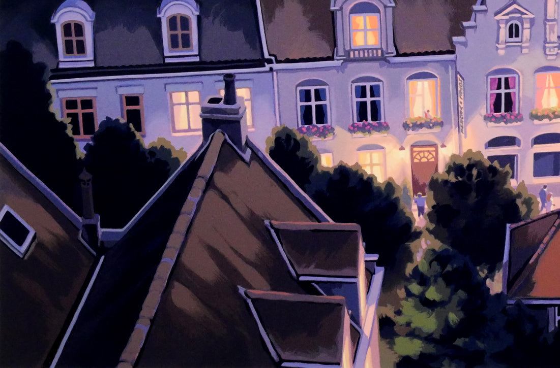 笹倉鉄平「パサージュ　デ　ルミエール　光の河」シルクスクリーン版画　拡大画像5