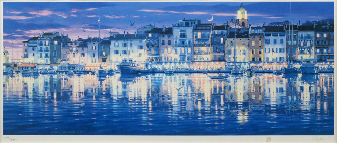 笹倉鉄平「サントロペ」ミックストメディア版画　作品全体画像