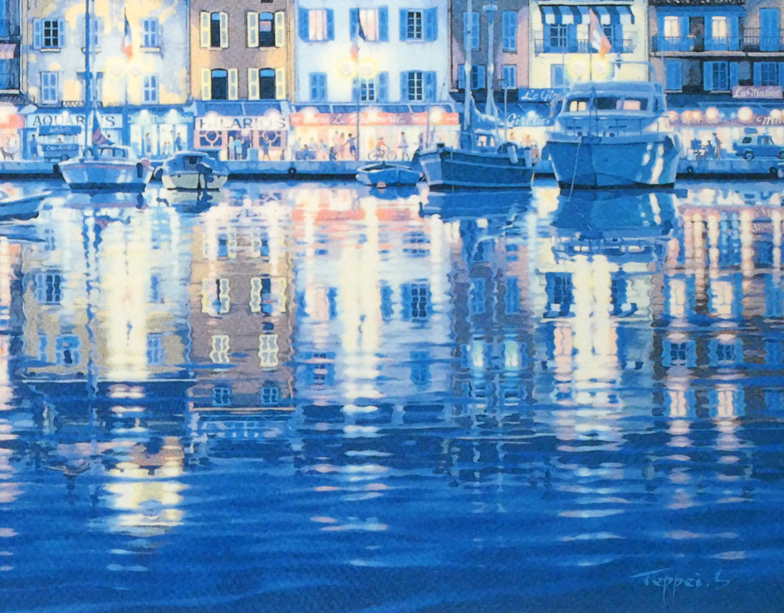 笹倉鉄平「サントロペ」ミックストメディア版画　拡大画像7