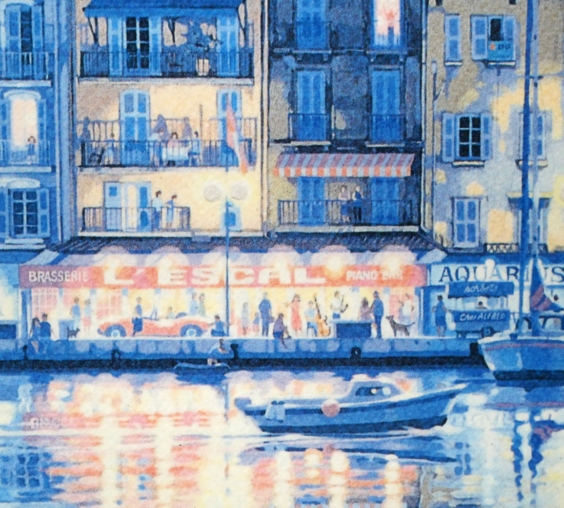 笹倉鉄平「サントロペ」ミックストメディア版画　拡大画像9