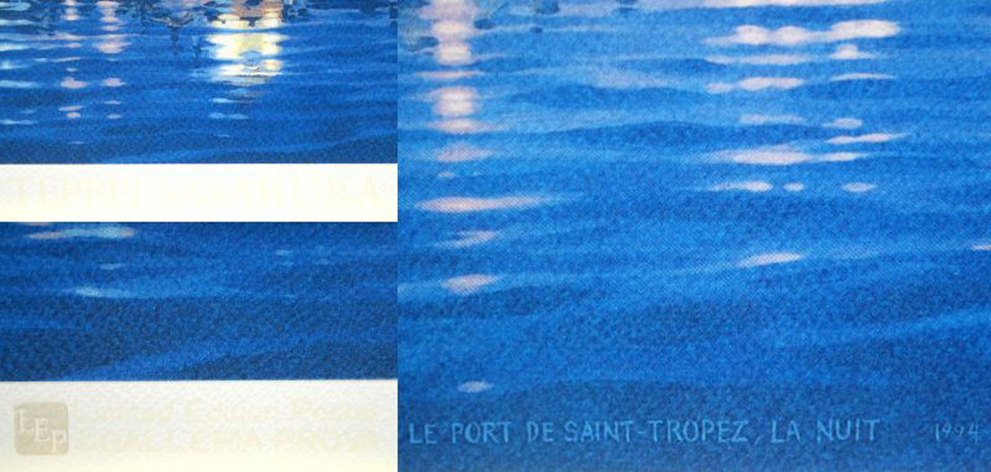 笹倉鉄平「サントロペ」ミックストメディア版画　拡大画像1