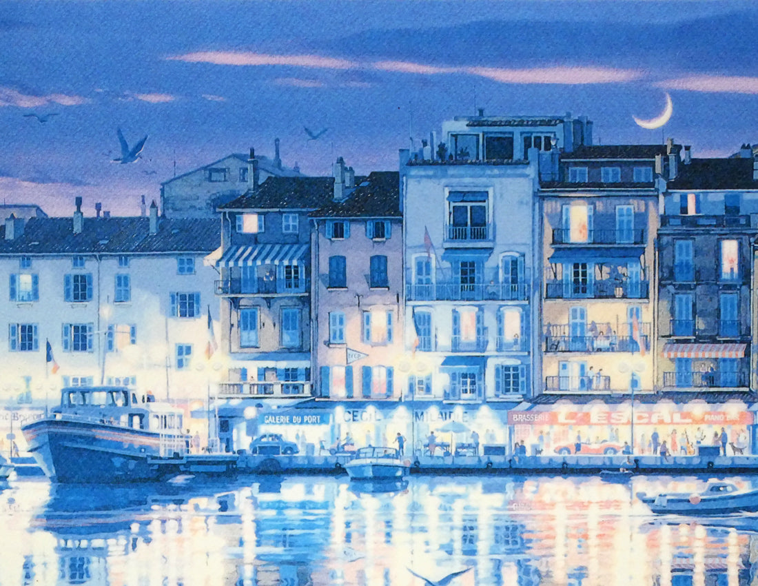 笹倉鉄平「サントロペ」ミックストメディア版画　拡大画像3