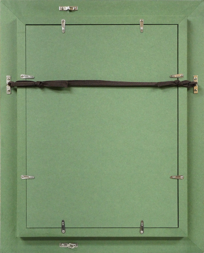 笹山峻弘[俊弘]「初秋の花」油絵・F4号　額縁裏側画像