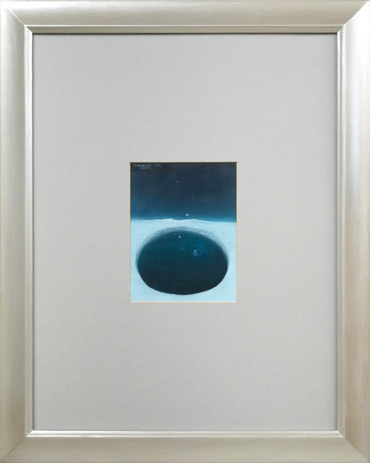 佐藤武「冬のオアシスⅡ」アクリル画（18.5×14.5cm）