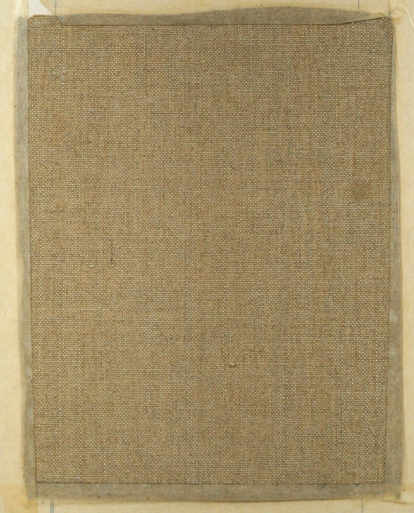 佐藤武「冬のオアシスⅡ」アクリル画（18.5×14.5cm）　作品裏側画像