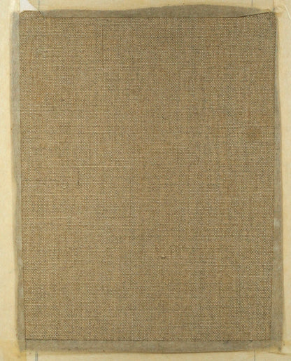 佐藤武「冬のオアシスⅡ」アクリル画（18.5×14.5cm）　作品裏側画像