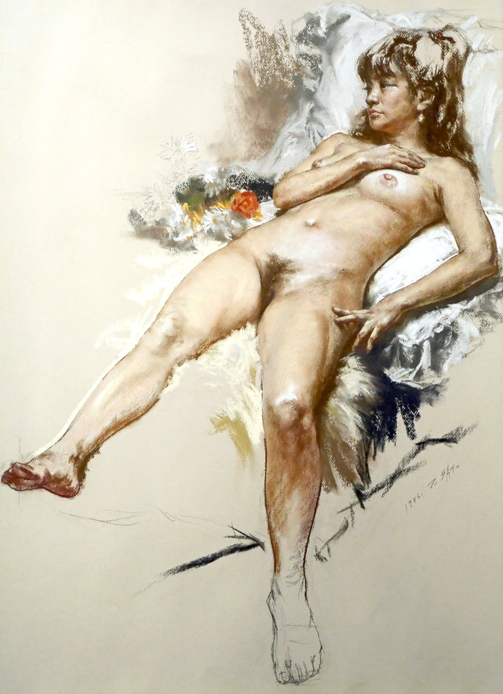 佐藤照雄「花のマハ」パステル画・20号　作品全体画像