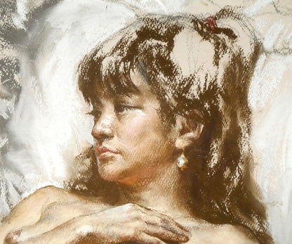 佐藤照雄「花のマハ」パステル画・20号　拡大画像3