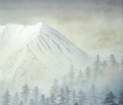 佐藤晨「富獄霧霽」日本画・F20号　拡大画像3