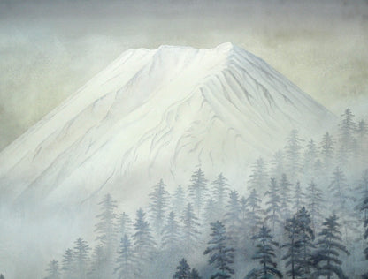 佐藤晨「富獄霧霽」日本画・F20号　拡大画像2