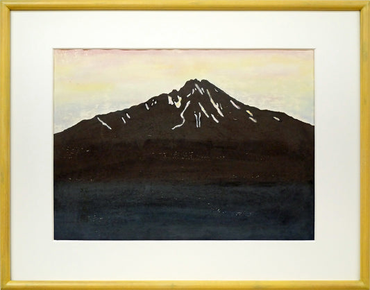 佐藤北久山「利尻富士」木版画