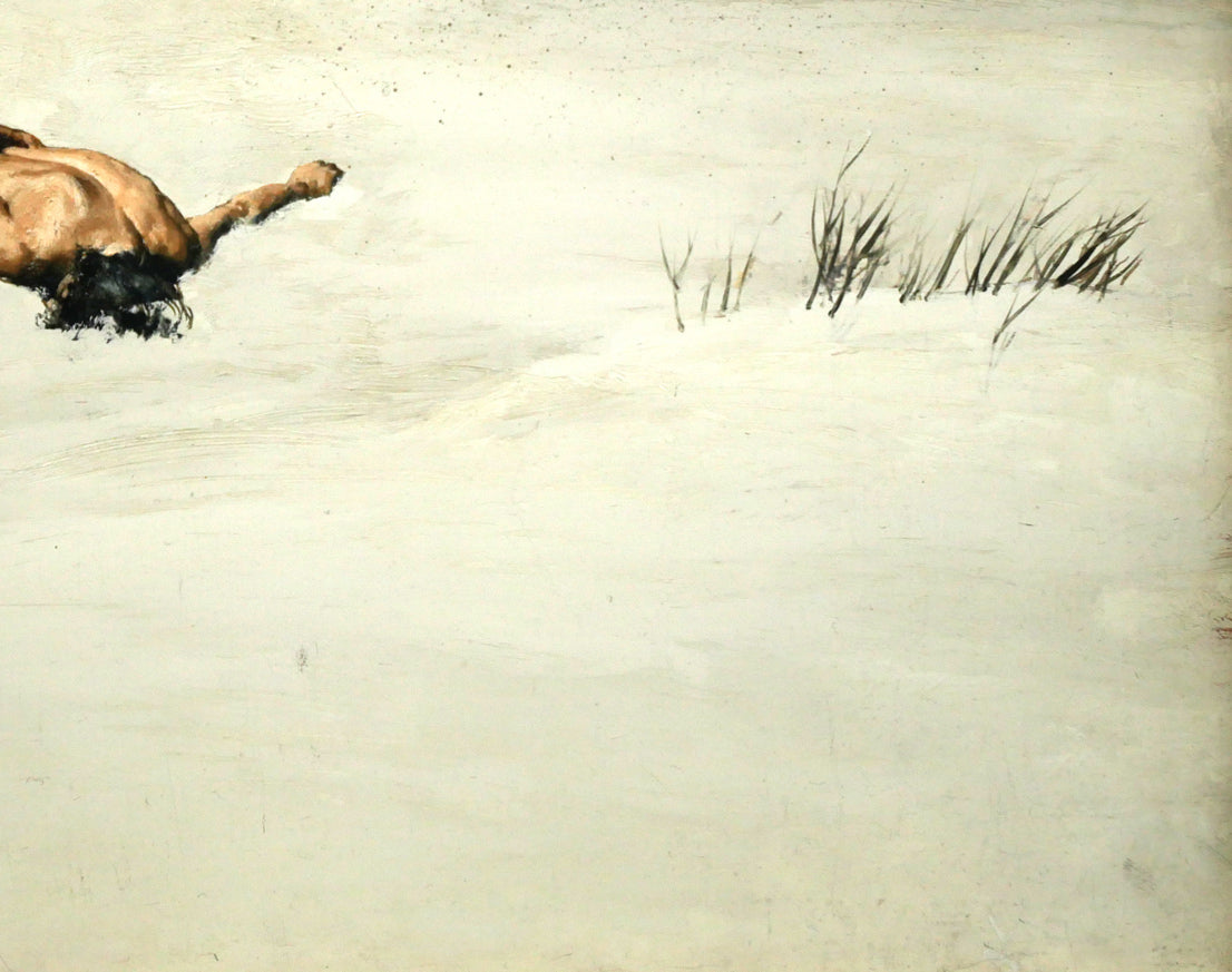 佐藤照雄「雪」油絵・F10号　拡大画像6