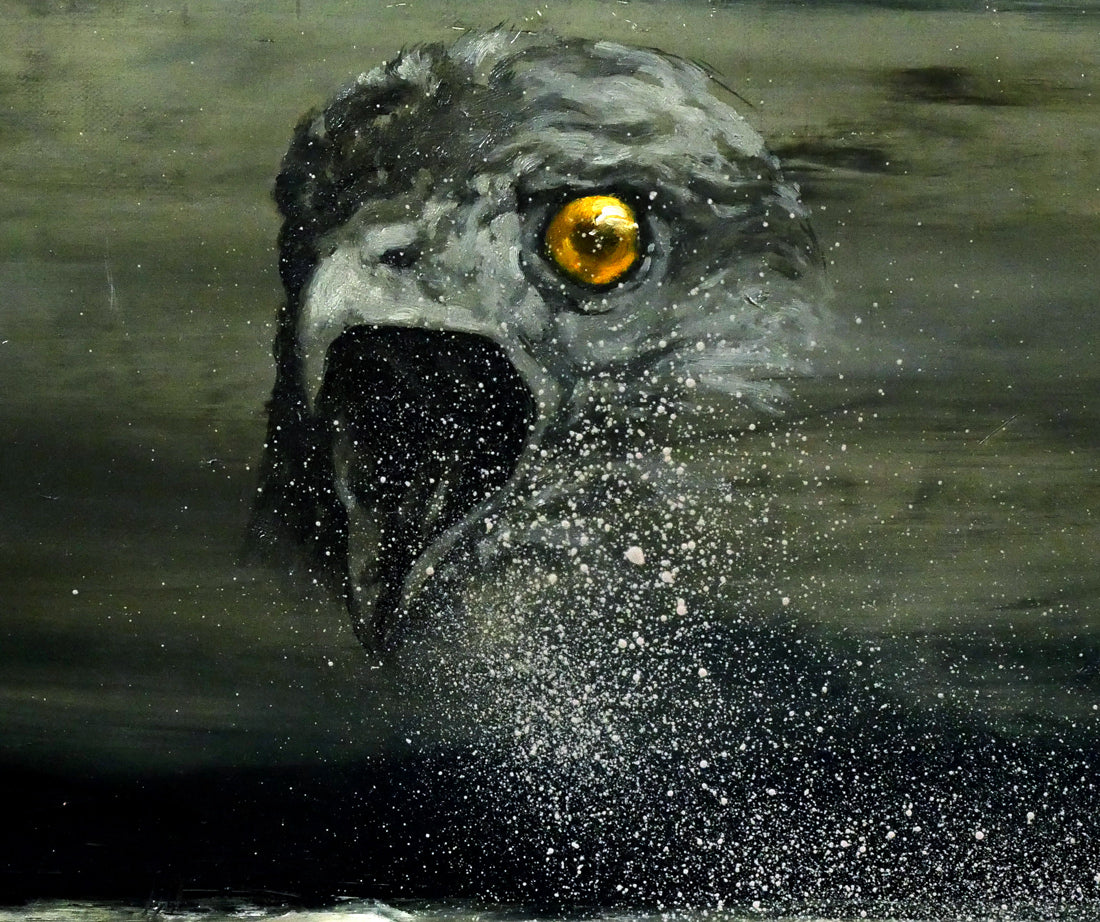 佐藤照雄「雪」油絵・F10号　拡大画像2