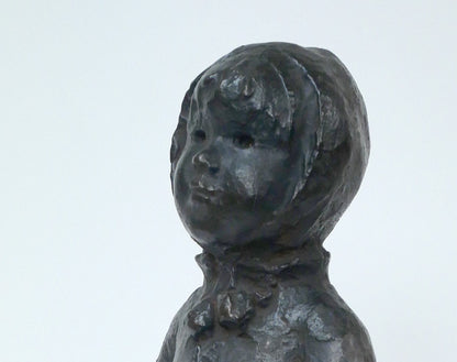 佐藤忠良「冬帽子」ブロンズ作品・共箱付き