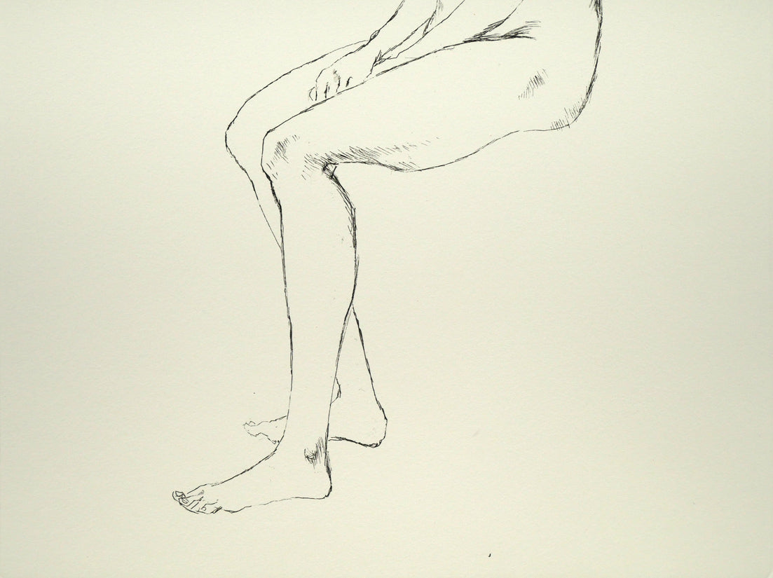 佐藤忠良「座像（或る日の女Ⅳ）」エッチング（銅版画）・限定品　拡大画像3