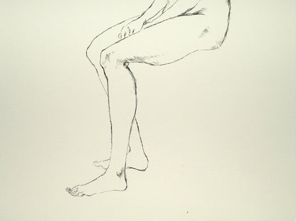 佐藤忠良「座像（或る日の女Ⅳ）」エッチング（銅版画）・限定品　拡大画像3
