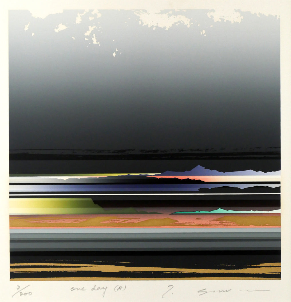 沢田哲郎「one　day（A）」シルクスクリーン版画　作品全体画像