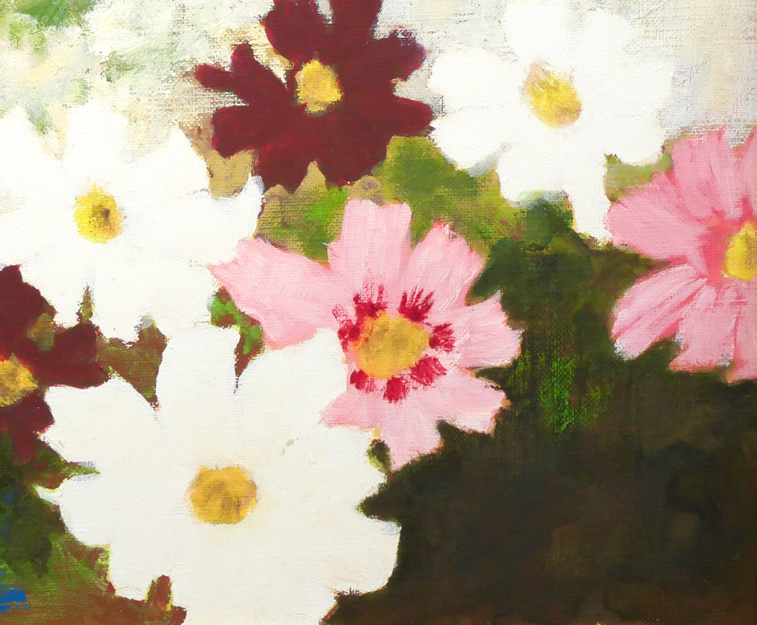 猿渡暁子「教会の庭で」油絵・F15号　拡大画像6