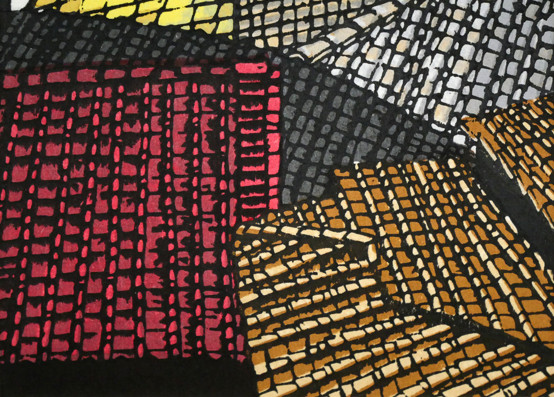 関野準一郎「フィレンツェの甍」木版画　拡大画像2