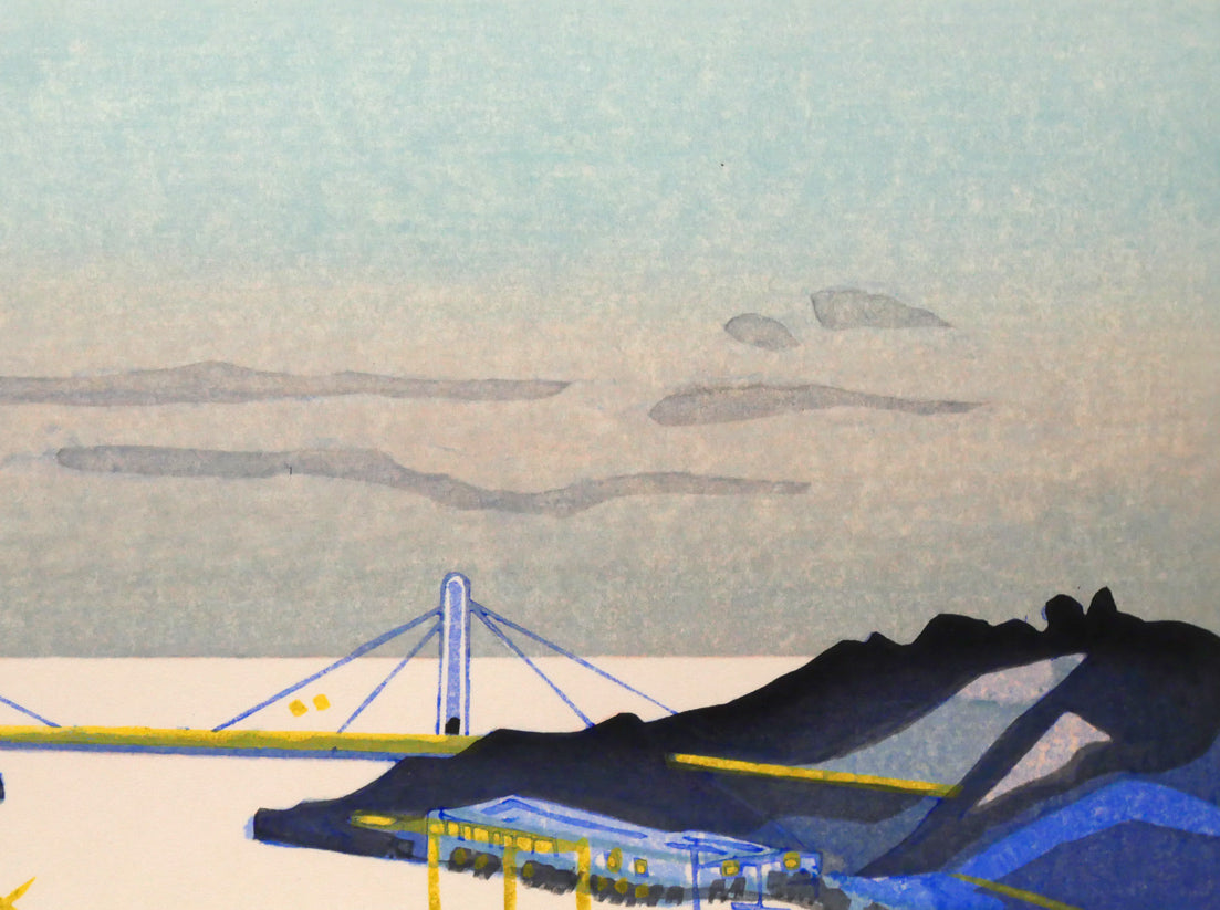 関野準一郎「尾道」木版画　拡大画像2