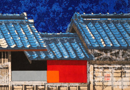 関野準一郎「東海道五十三次・二川」木版画　拡大画像4