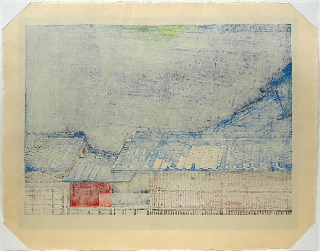 関野準一郎「東海道五十三次・二川」木版画　作品シート裏側画像