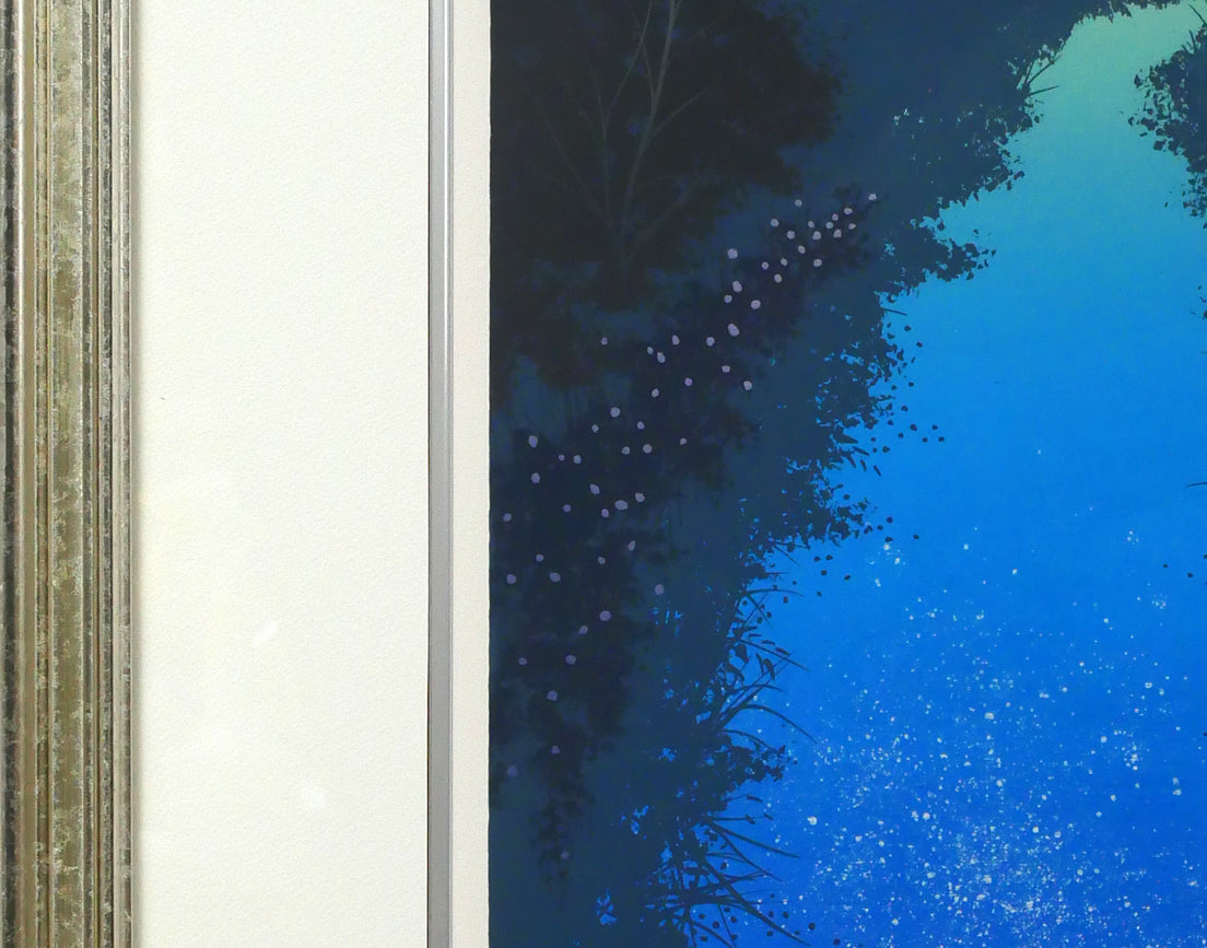 千住博「水」リトグラフ　額装画像3