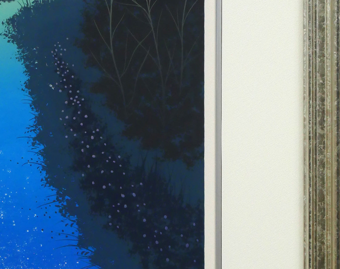 千住博「水」リトグラフ　額装画像4