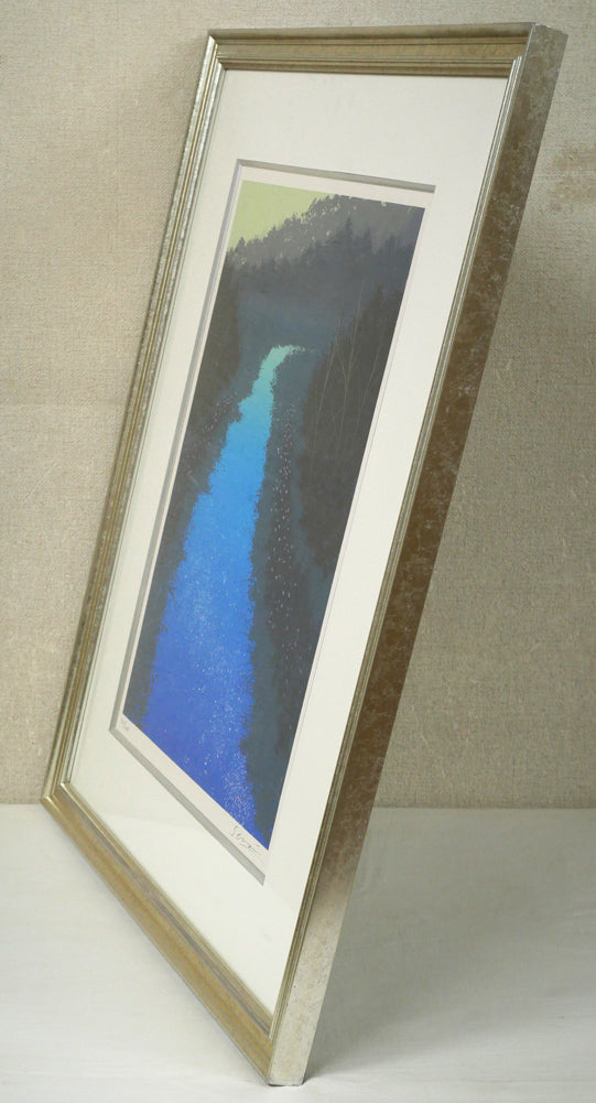 千住博「水」リトグラフ　額装画像8