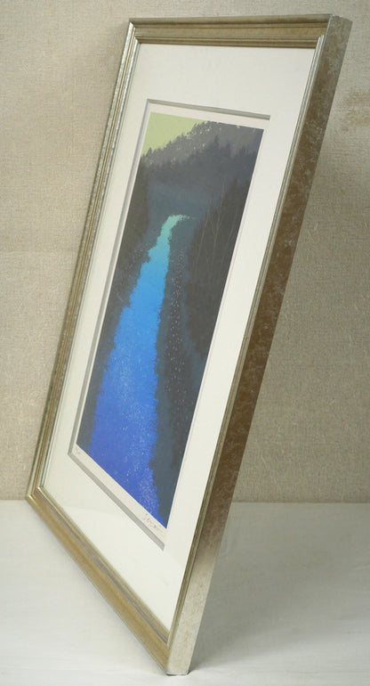 千住博「水」リトグラフ　額装画像8
