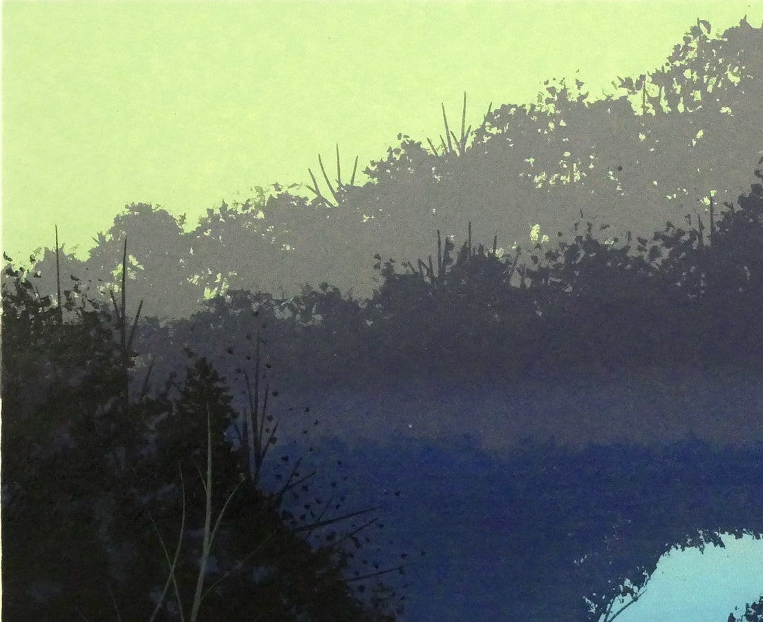 千住博「水」リトグラフ　拡大画像2