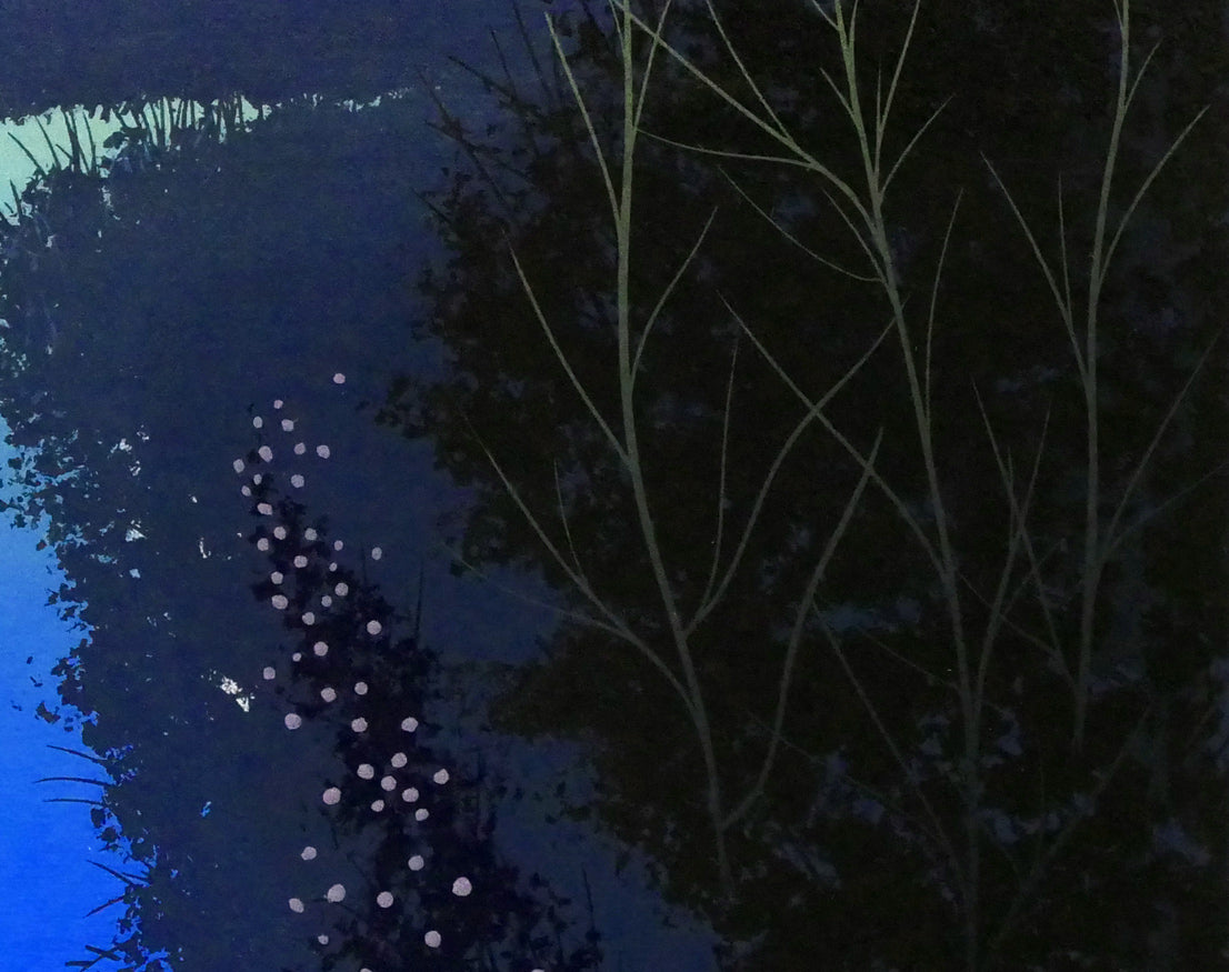 千住博「水」リトグラフ　拡大画像12