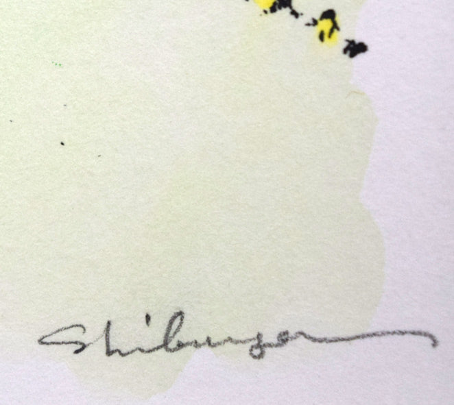 渋谷栄一「サクレクール寺院（パリ）」リトグラフに手彩色　本人直筆鉛筆サイン