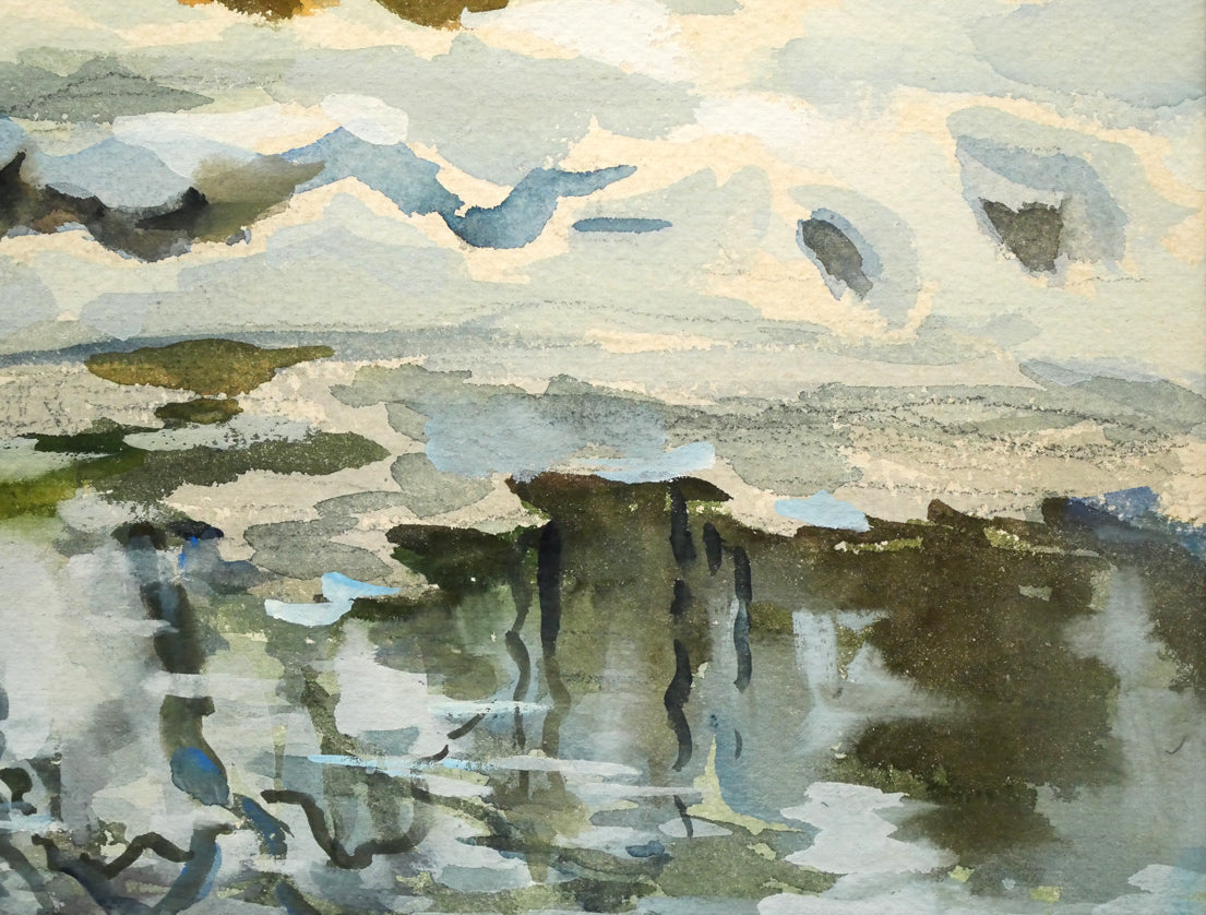 繁野三郎「円山」水彩画・6号小　拡大画像4