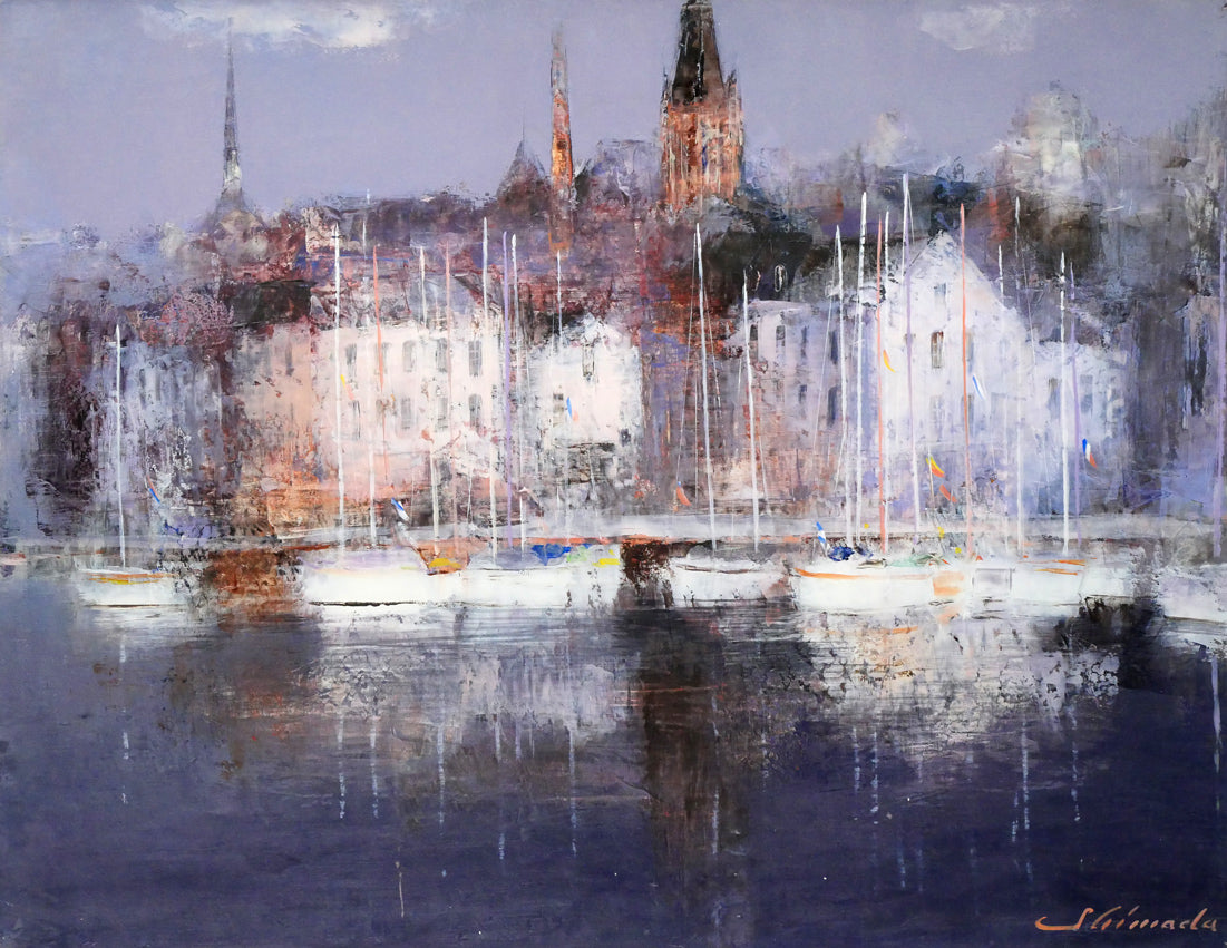 島田三郎「フェカン（フランス）」油絵・P10号　作品全体画像