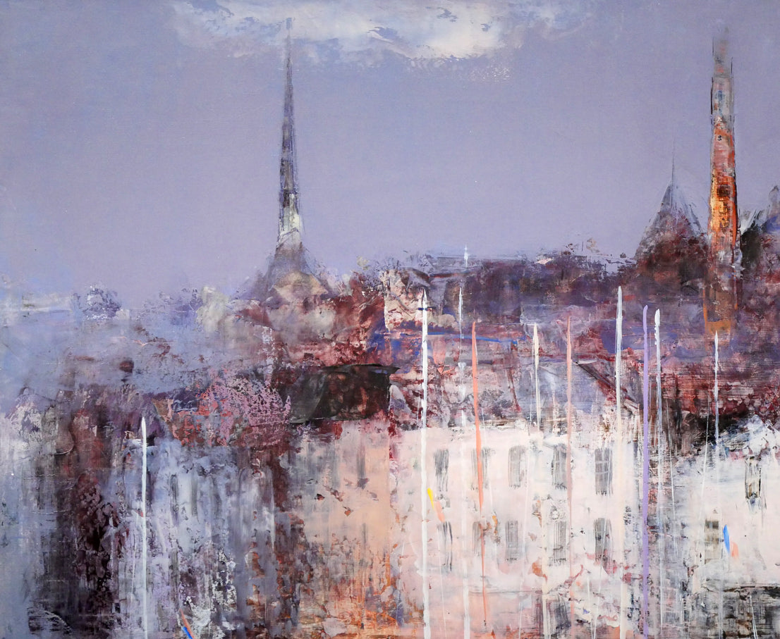 島田三郎「フェカン（フランス）」油絵・P10号　拡大画像1