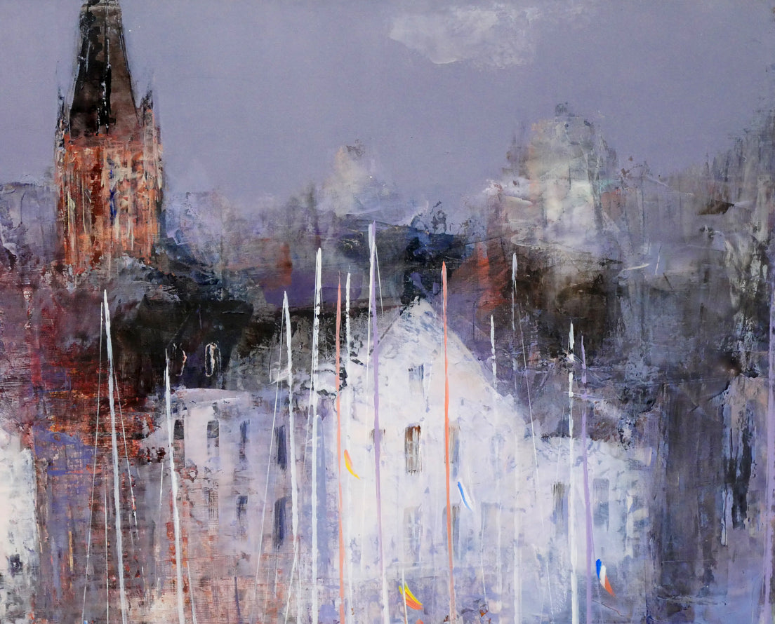 島田三郎「フェカン（フランス）」油絵・P10号　拡大画像2