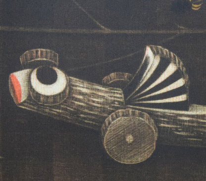 清水敦「むつごろう車」銅版画（カラーメゾチント）　拡大画像4