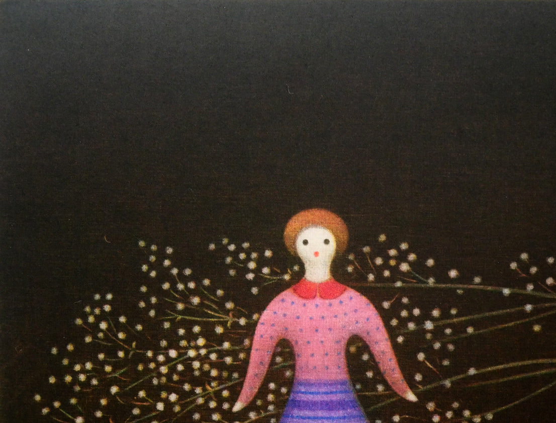 清水敦「かすみ草（Baby′s　Breath）」銅版画（カラーメゾチント）　拡大画像1