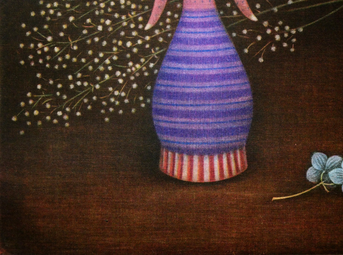 清水敦「かすみ草（Baby′s　Breath）」銅版画（カラーメゾチント）　拡大画像4