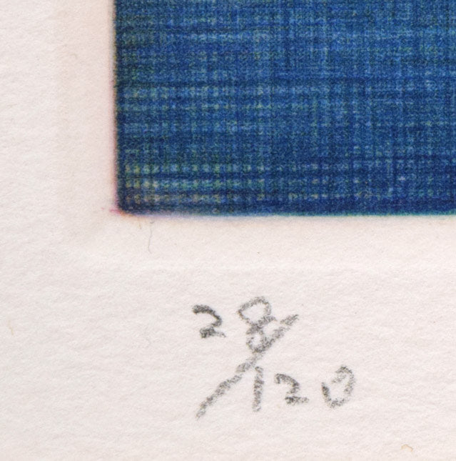 清水敦「水芭蕉」カラーメゾチント（銅版画）　限定番号（ed,28/120）