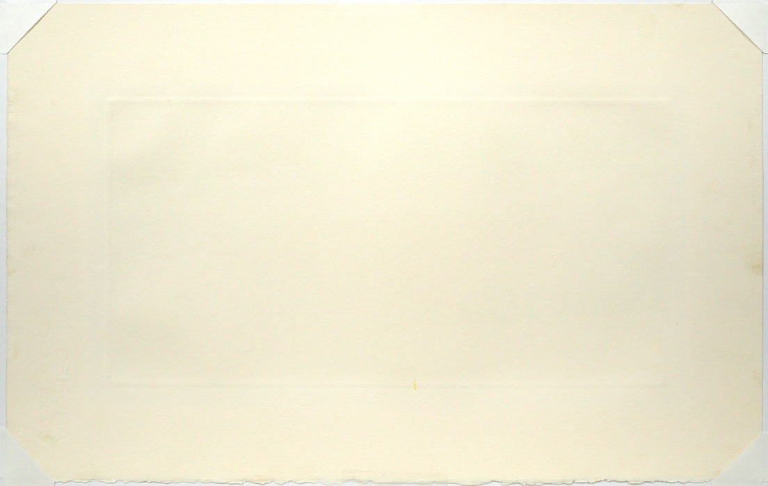 清水敦「麦畑」銅版画（カラーメゾチント）　作品シート裏側画像