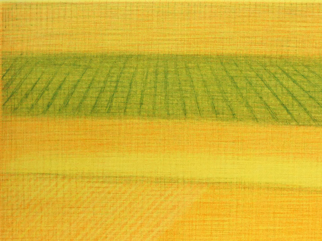 清水敦「麦畑」銅版画（カラーメゾチント）　拡大画像1