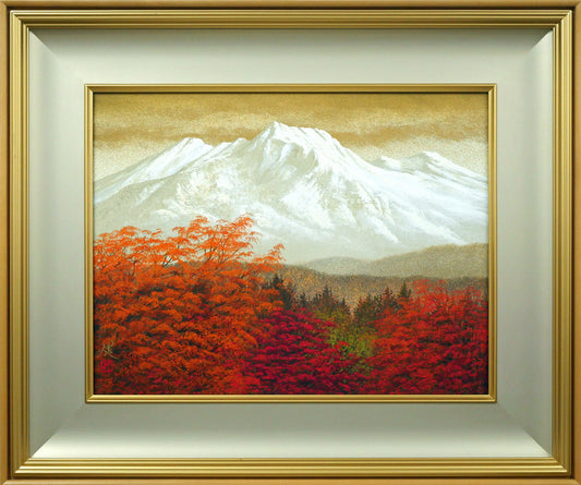 清水規「妙高山秋彩」日本画・P10号
