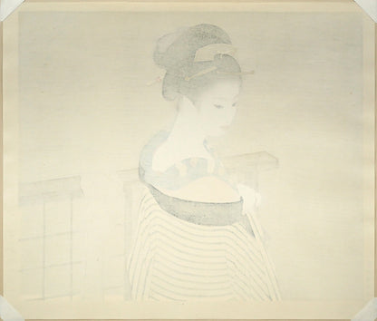志村立美「仕度」木版画　作品シート裏側画像
