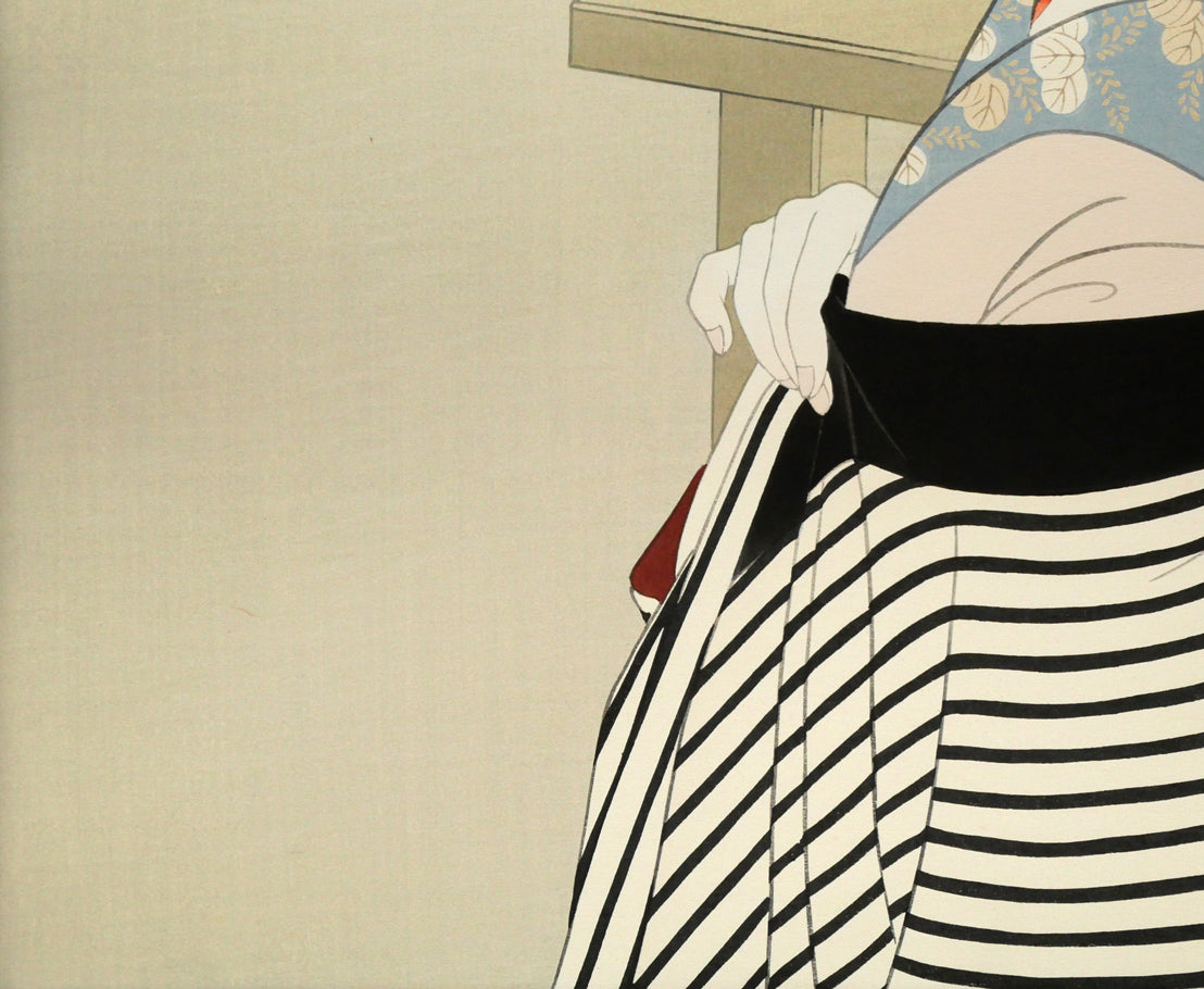 志村立美「仕度」木版画　拡大画像7